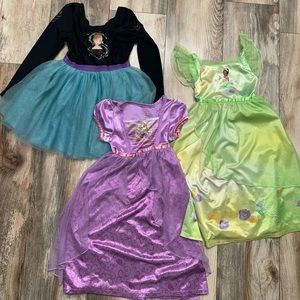 DISNEY PRINCESS dresses. Girls bulk bundle. Toddler princess.ANNA TIANA Rupunzal